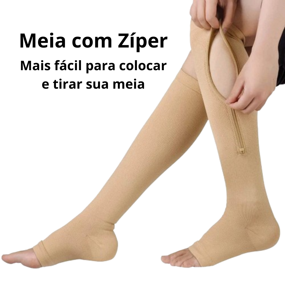 Meia Ortopédica de Compressão com Zíper